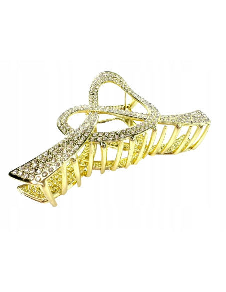 Klamra metalowa do włosów Lolita Accessories złota z cyrkoniami Precel