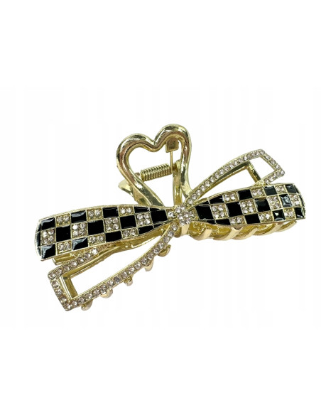 Klamra metalowa do włosów Lolita Accessories złota z cyrkoniami KOKARDA