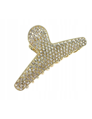Klamra metalowa do włosów Lolita Accessories złota z cyrkoniami