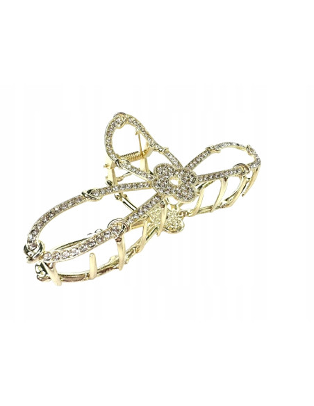 Klamra metalowa do włosów Lolita Accessories złota z cyrkoniami
