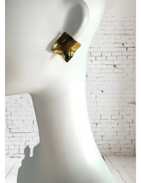 Kolczyki STAL CHIRURGICZNA Lolita Accessories złote VINTAGE jak LATA 80-te