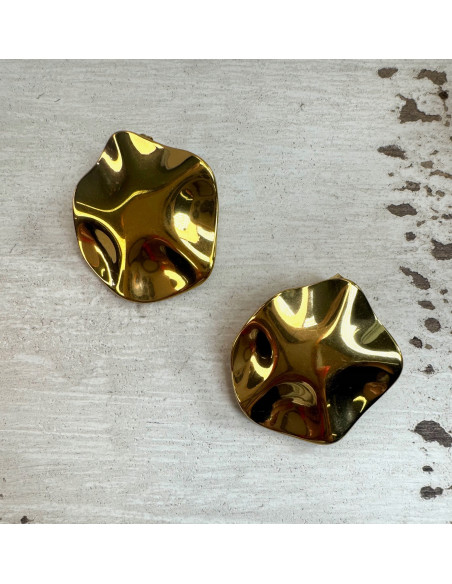 Kolczyki STAL CHIRURGICZNA Lolita Accessories złote VINTAGE jak LATA 80-te