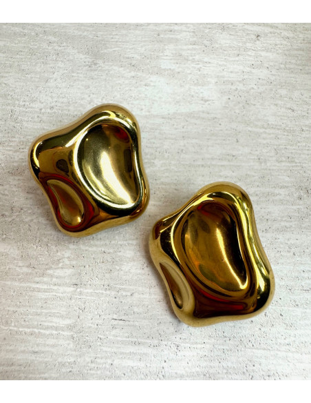 Kolczyki STAL CHIRURGICZNA Lolita Accessories złote VINTAGE jak LATA 80-te