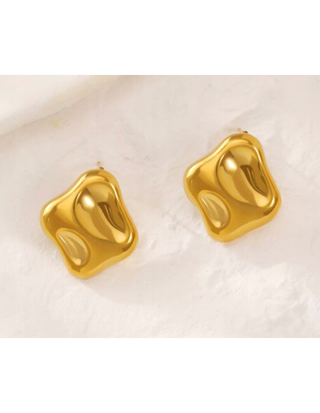 Kolczyki STAL CHIRURGICZNA Lolita Accessories złote VINTAGE jak LATA 80-te