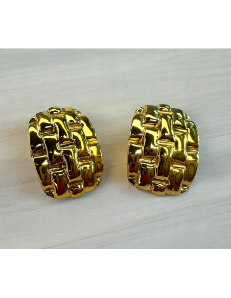 Kolczyki STAL CHIRURGICZNA Lolita Accessories złote VINTAGE jak LATA 80-te