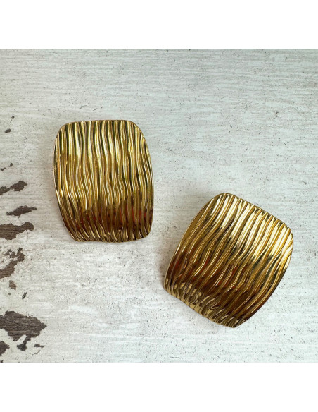 Kolczyki STAL CHIRURGICZNA Lolita Accessories złote VINTAGE jak LATA 80-te