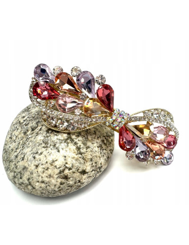 Klamra Francuska z kamieniami cyrkonie kolory...