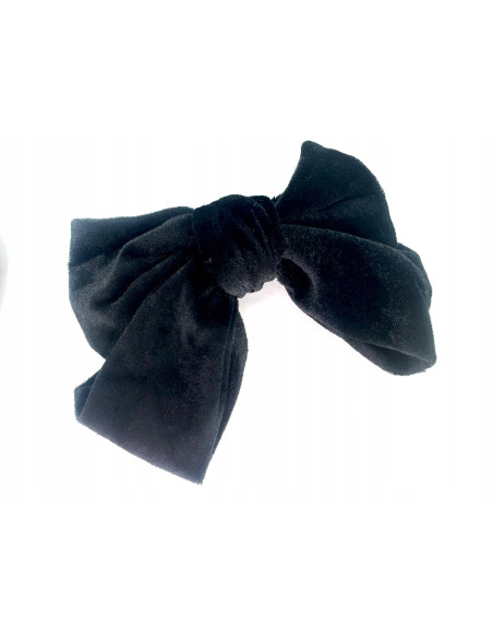 Klamra Francuska Klasycznaz Kokardą Lolita Accessories Czarna Kokarda