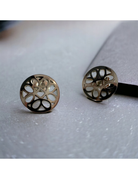 Kolczyki stal chirurgiczna Lolita Accessories srebrny Plecionka