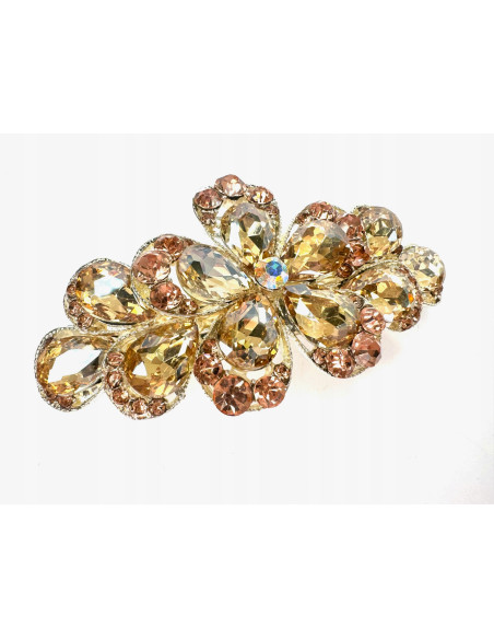 Klamra Francuska z kamieniami cyrkonie złota Lolita Accessories