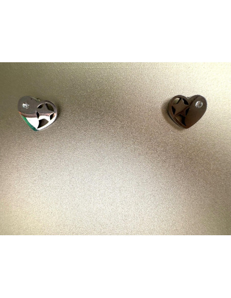 Kolczyki stal chirurgiczna Lolita Accessories srebrny Serduszko Serce