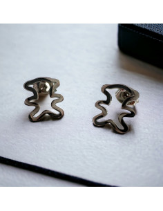 Kolczyki stal chirurgiczna Lolita Accessories srebrny Miś...