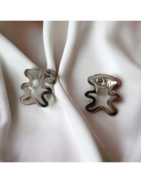 Kolczyki stal chirurgiczna Lolita Accessories srebrny Miś Niedziwadek Misie