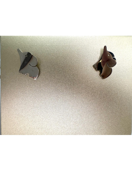 Kolczyki stal chirurgiczna Lolita Accessories srebrny Słonik Słoń Szczęście