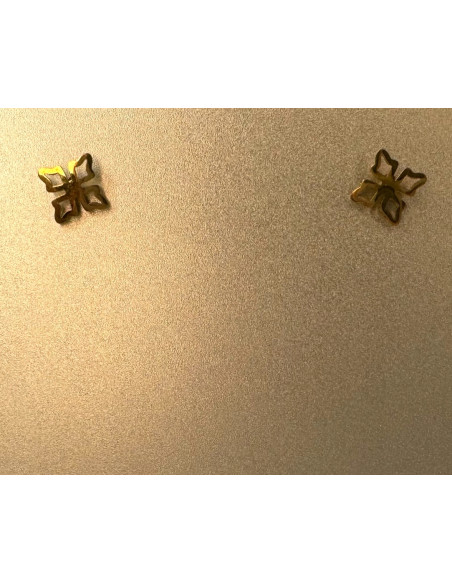 Kolczyki stal chirurgiczna Lolita Accessories złoty Kwiatek Ornament