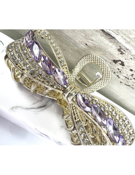 Klamra do włosów z kamieniami zdobiona Lolita Accessories złota