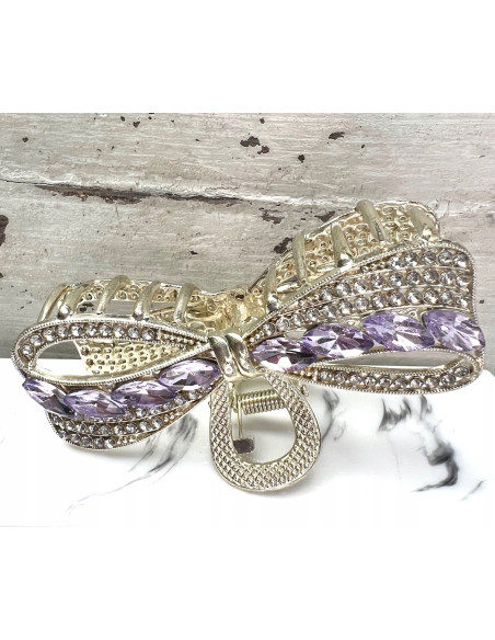 Klamra do włosów z kamieniami zdobiona Lolita Accessories złota