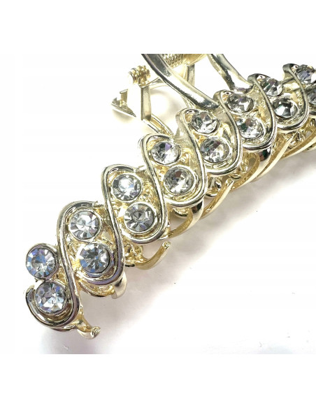 Klamra do włosów z kamieniami zdobiona Lolita Accessories złota