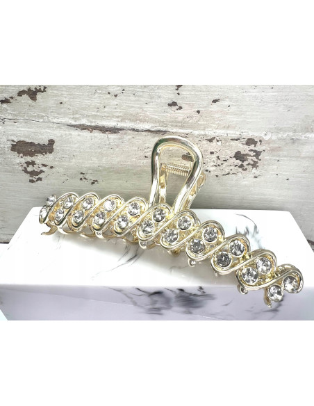 Klamra do włosów z kamieniami zdobiona Lolita Accessories złota