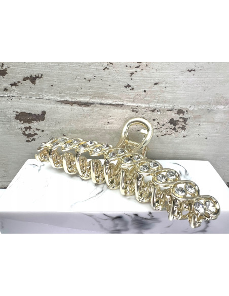Klamra do włosów z kamieniami zdobiona Lolita Accessories złota
