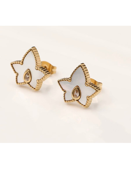 Kolczyki stal chirurgiczna Lolita Accessories złoty Listki