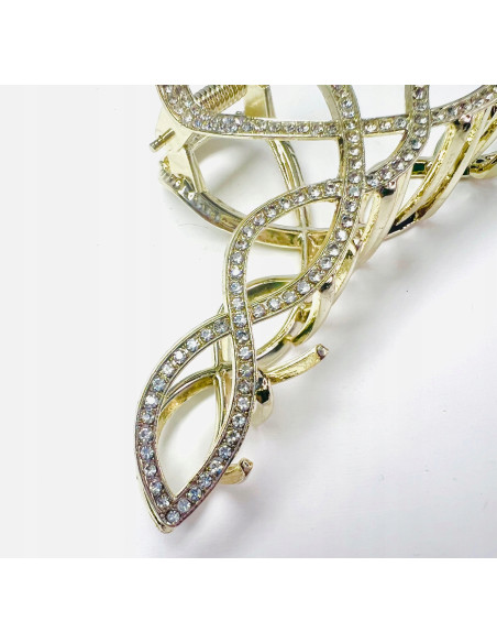 Klamra do włosów z kamieniami zdobiona Lolita Accessories złota