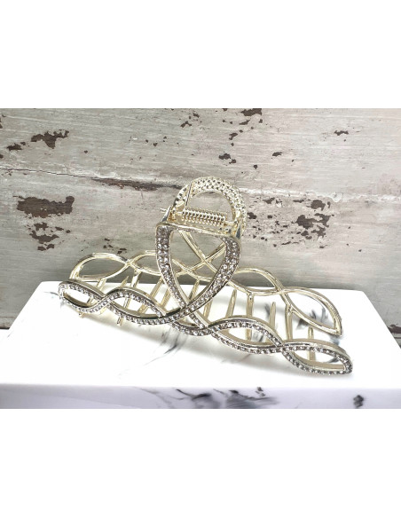 Klamra do włosów z kamieniami zdobiona Lolita Accessories złota