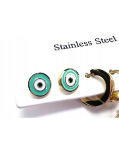 Kolczyki stal chirurgiczna Zestaw 3 komplety Hamsa Lolita... 2