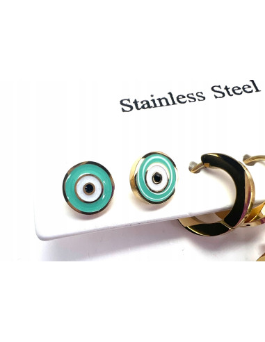 Kolczyki stal chirurgiczna Zestaw 3 komplety...