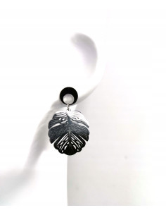 Kolczyki stal chirurgiczna Lolita Accessories srebrny Listki 2