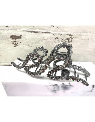 Klamra szczękowa z cyrkoniami srebrna Lolita...