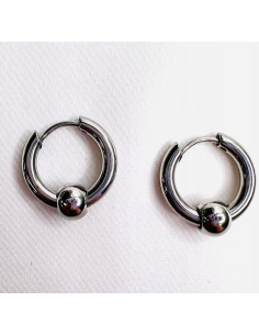 Kolczyki stal chirurgiczna Lolita Accessories srebrny 1,4 cm 2