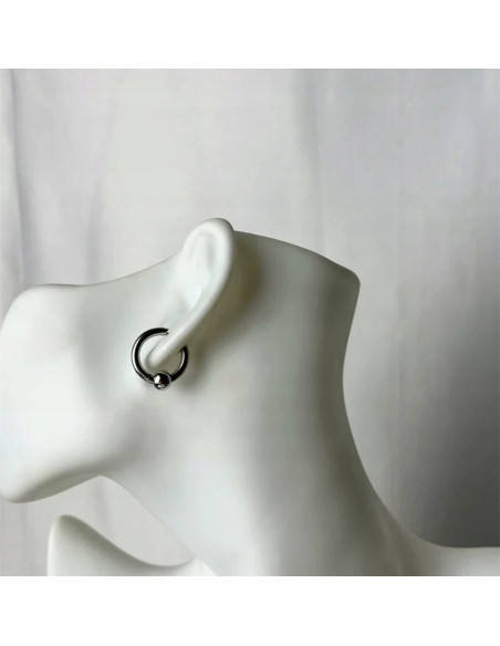 Kolczyki stal chirurgiczna Lolita Accessories srebrny 1,4 cm