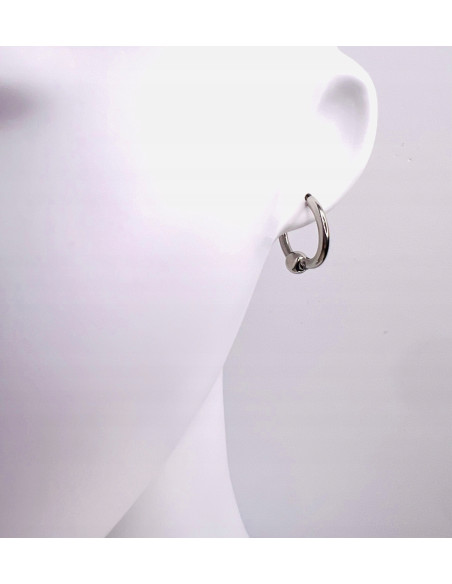 Kolczyki stal chirurgiczna Lolita Accessories srebrny 1,4 cm