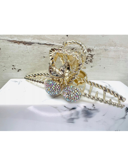 Klamra z cyrkoniami bogato zdobiona Lolita Accessories