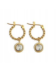 Kolczyki stal chirurgiczna Lolita Accessories złoty ecru...