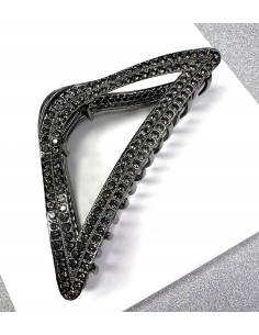 Klamra do włosów z cyrkoniami Lolita Accessories Grafitowy