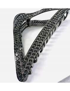 Klamra do włosów z cyrkoniami Lolita Accessories Grafitowy 2