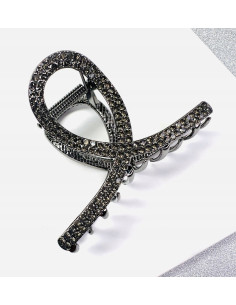 Klamra do włosów z cyrkoniami Lolita Accessories Grafitowy