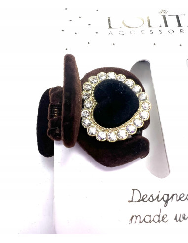 Klamra zestaw Glamur flok cyrkonie z SERCEM...