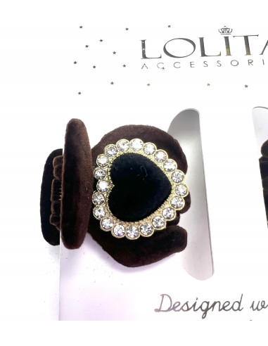 Klamra zestaw Glamur flok cyrkonie z SERCEM...