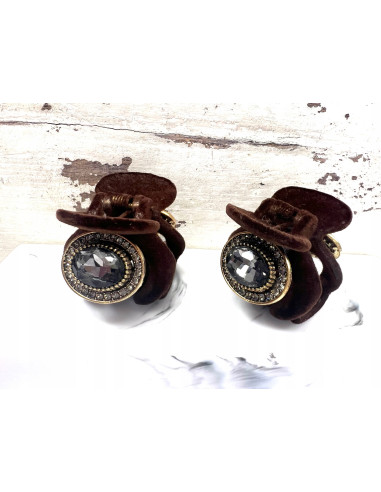 Klamra zestaw Glamur flok cyrkonie wieczorowa...