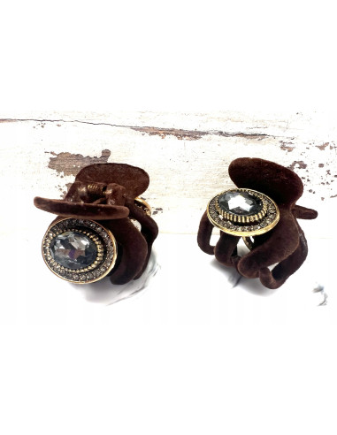 Klamra zestaw Glamur flok cyrkonie wieczorowa...