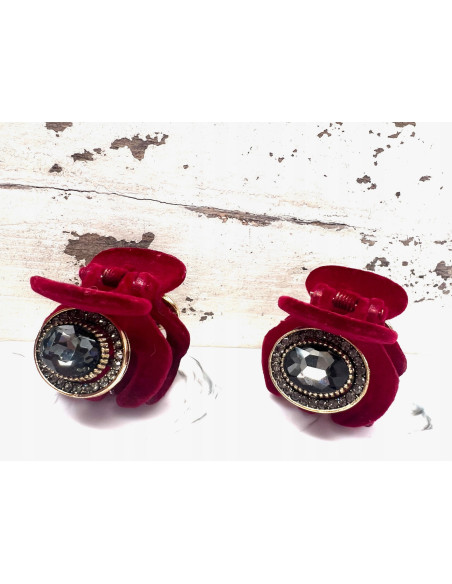 Klamra zestaw flok cyrkonie wieczorowa Zestaw 2 sztuki Lolita Accessories