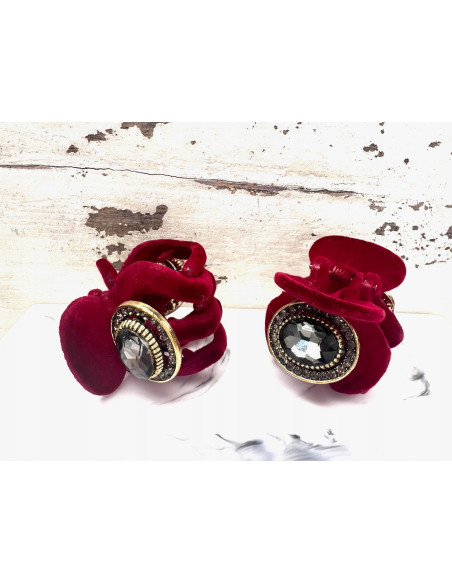 Klamra zestaw flok cyrkonie wieczorowa Zestaw 2 sztuki Lolita Accessories