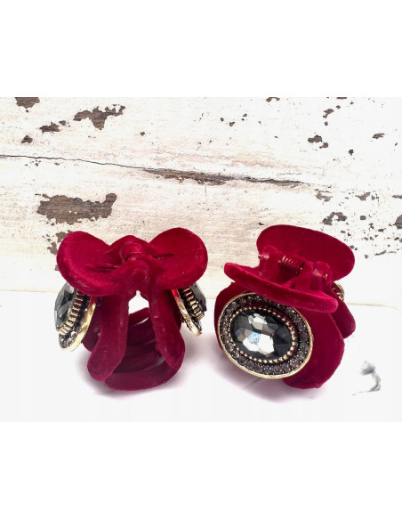 Klamra zestaw flok cyrkonie wieczorowa Zestaw 2 sztuki Lolita Accessories