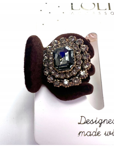 Klamra zestaw Glamur flok cyrkonie wieczorowa...