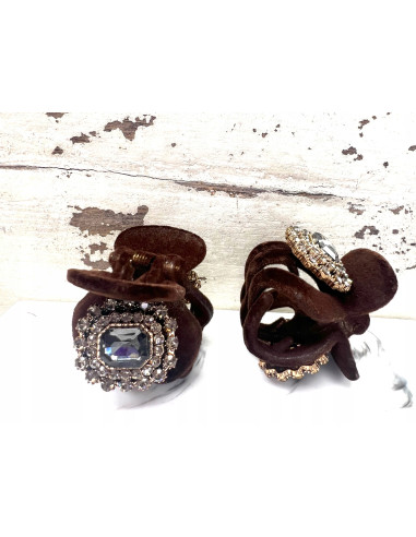 Klamra zestaw Glamur flok cyrkonie wieczorowa...