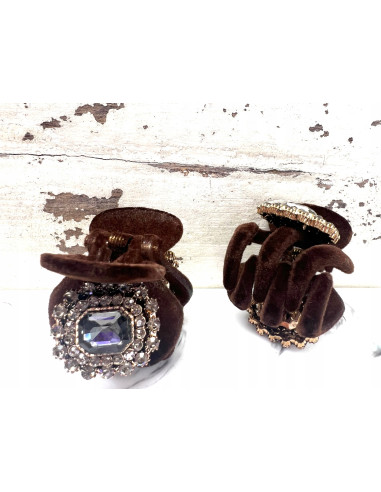 Klamra zestaw Glamur flok cyrkonie wieczorowa...