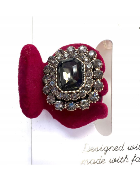 Klamra zestaw flok cyrkonie wieczorowa Zestaw 2 sztuki Lolita Accessories